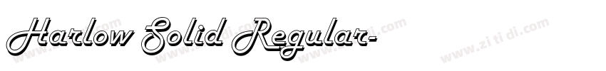 Harlow Solid Regular字体转换